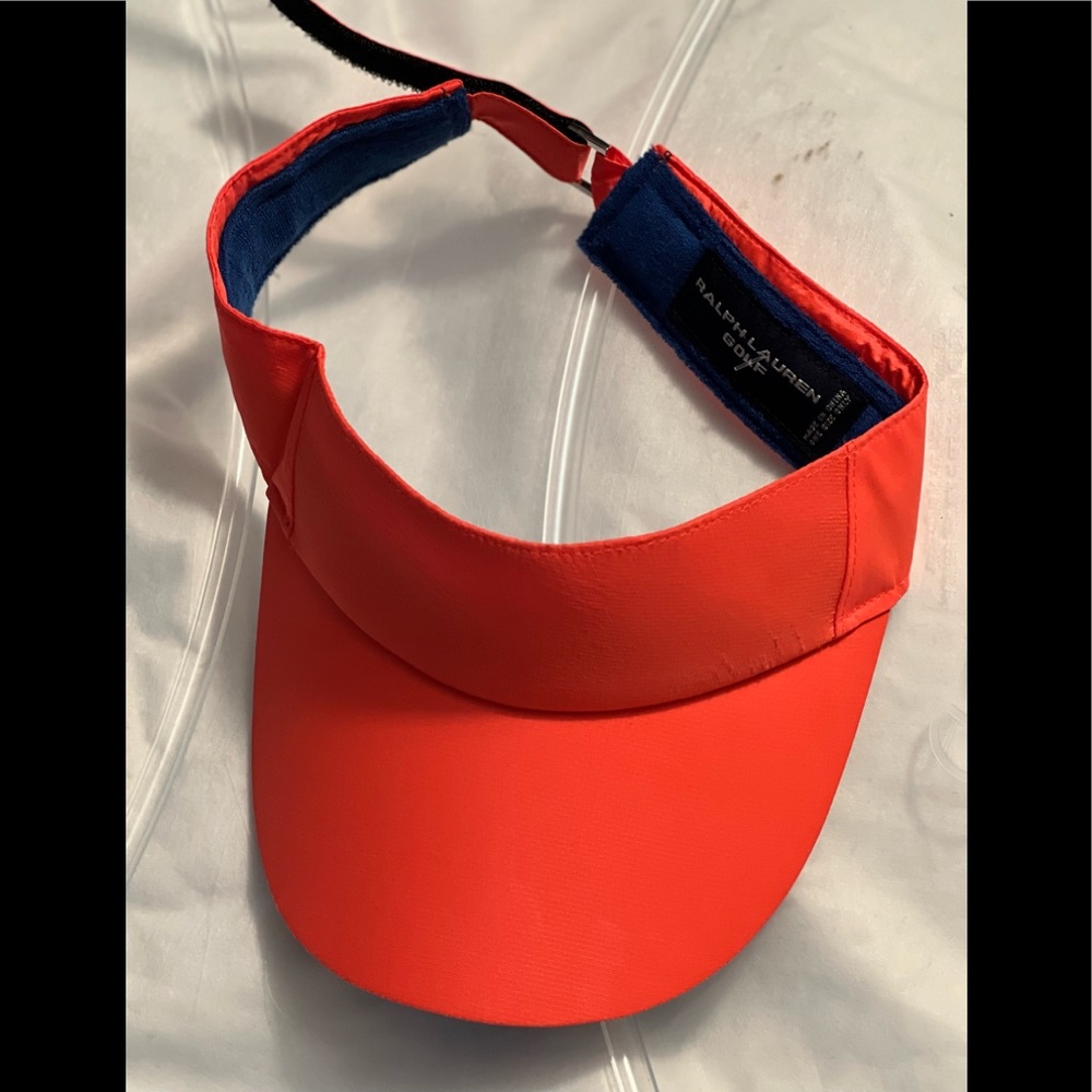 Ralph Lauren golf Visor. Coral orange 🍊 with Blue